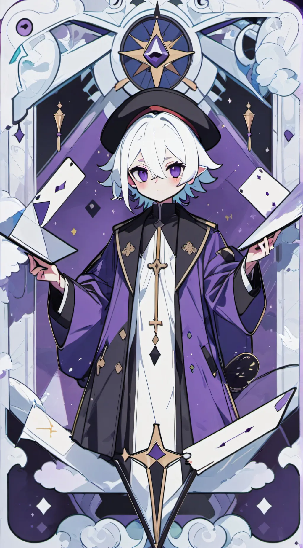 ai character: the card queen background