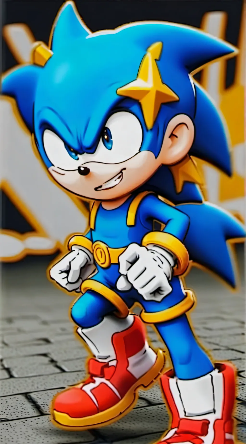 ai character: Sonic mystery background