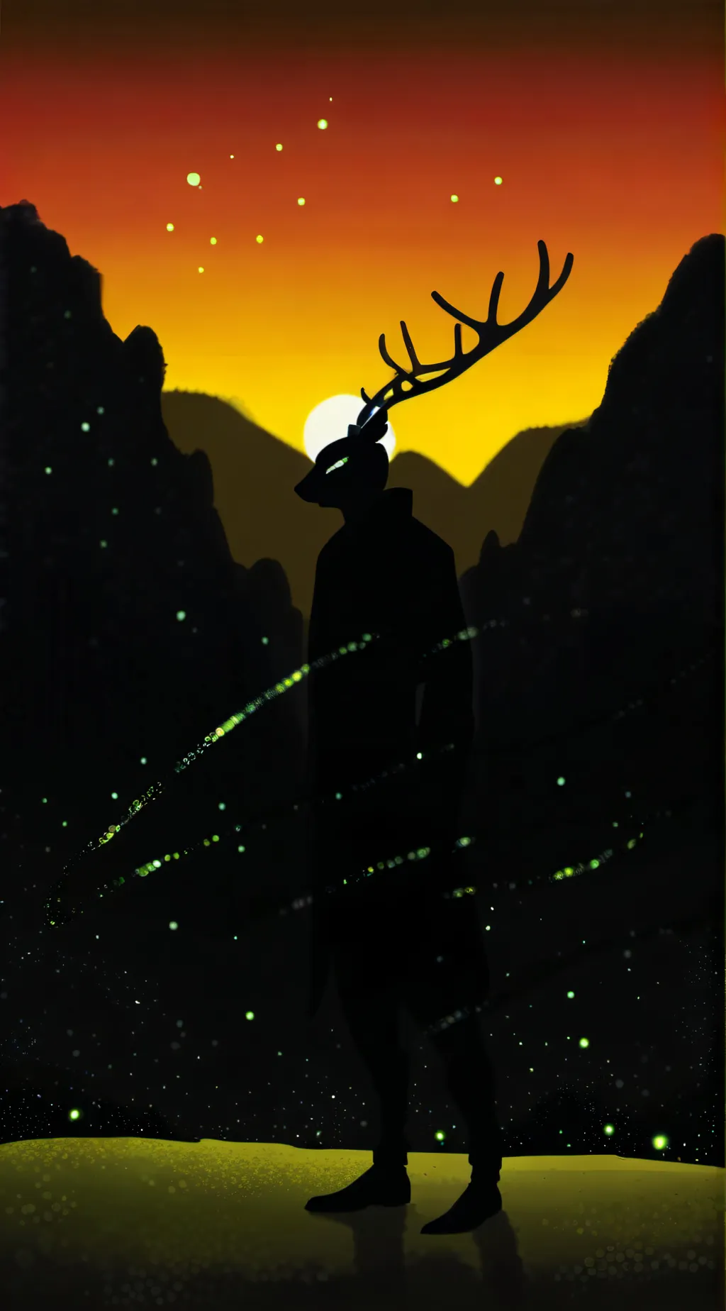 ai character: The goat man background