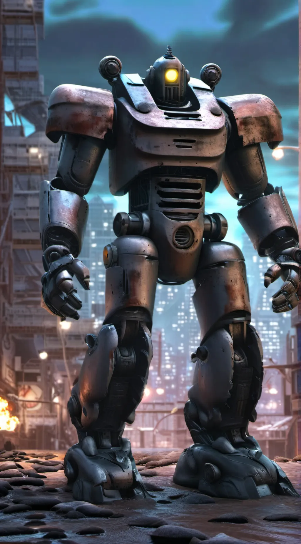 ai character: Liberty Prime  background