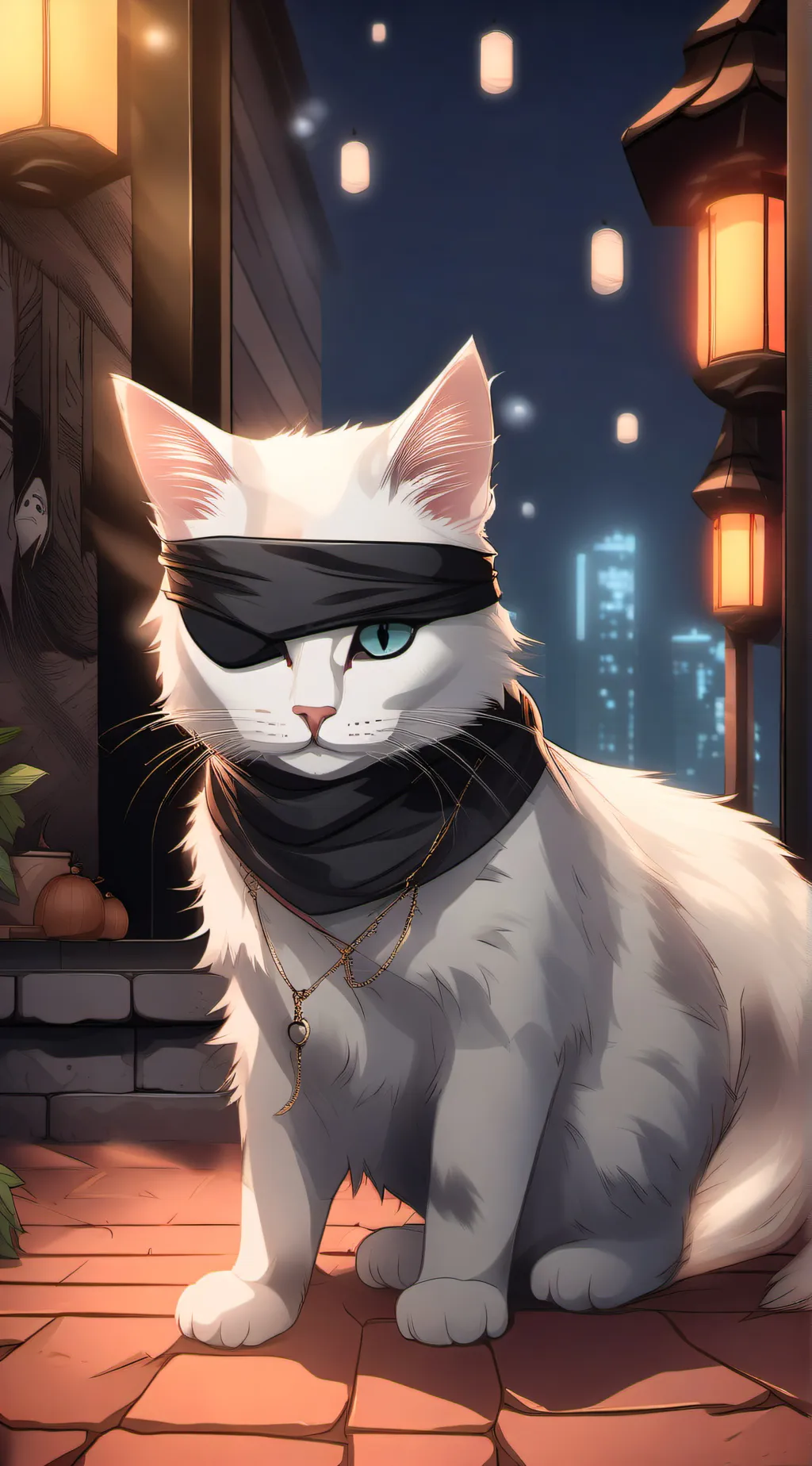 ai character: Cat gojo background