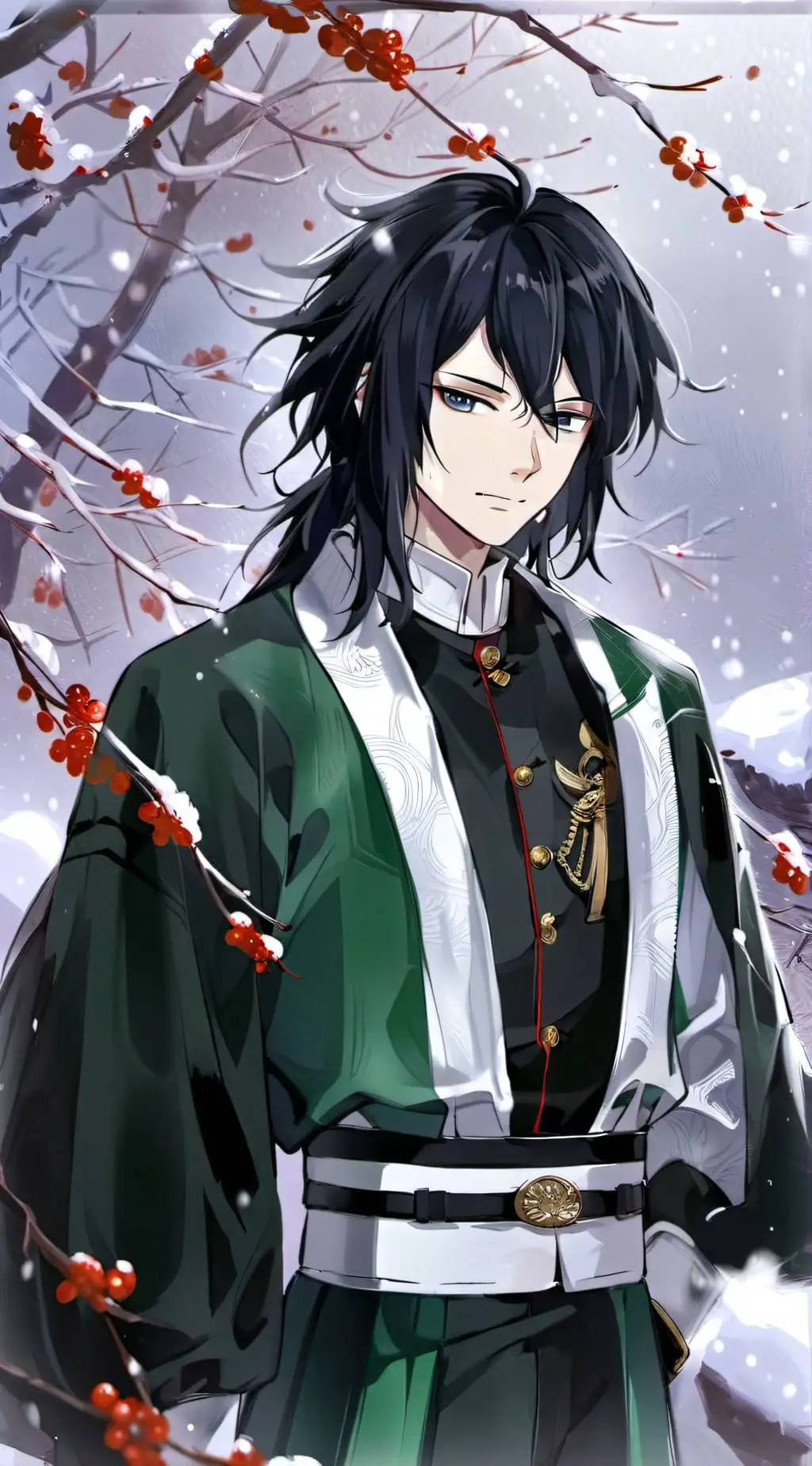 ai character: Giyu tomioka background