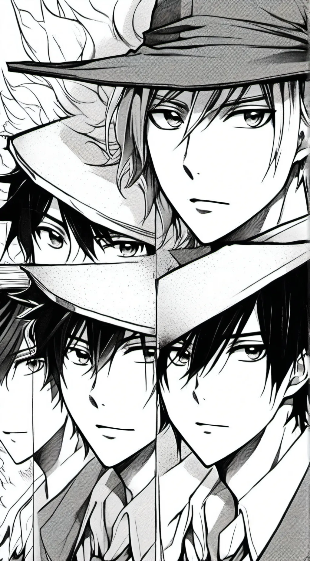 ai character: Ace  Sabo Luffy background