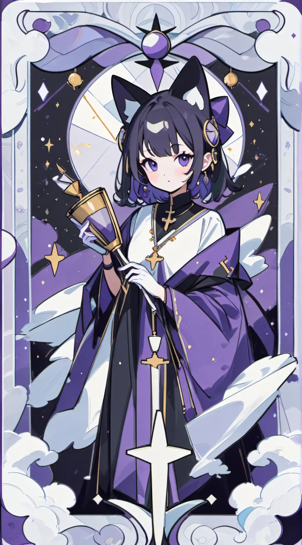 ai character: female catnap background