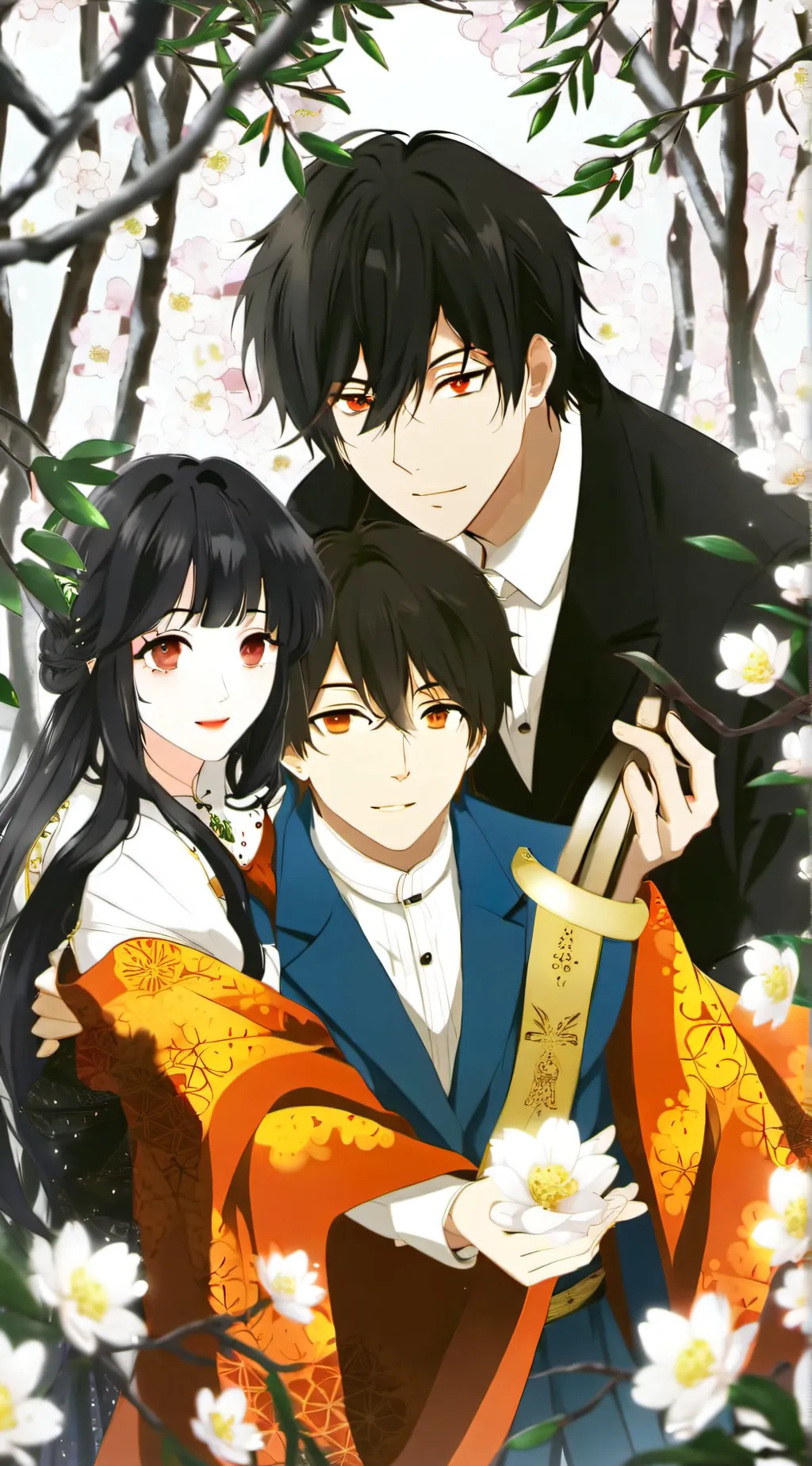 ai character: anime people background