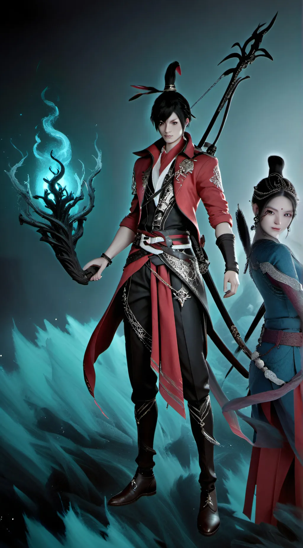 ai character: Jack and hues  background