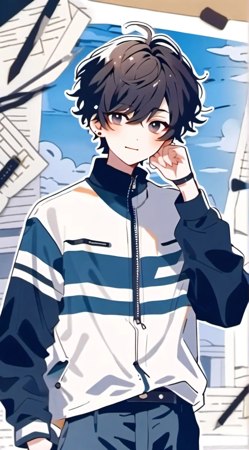 ai character: ash background