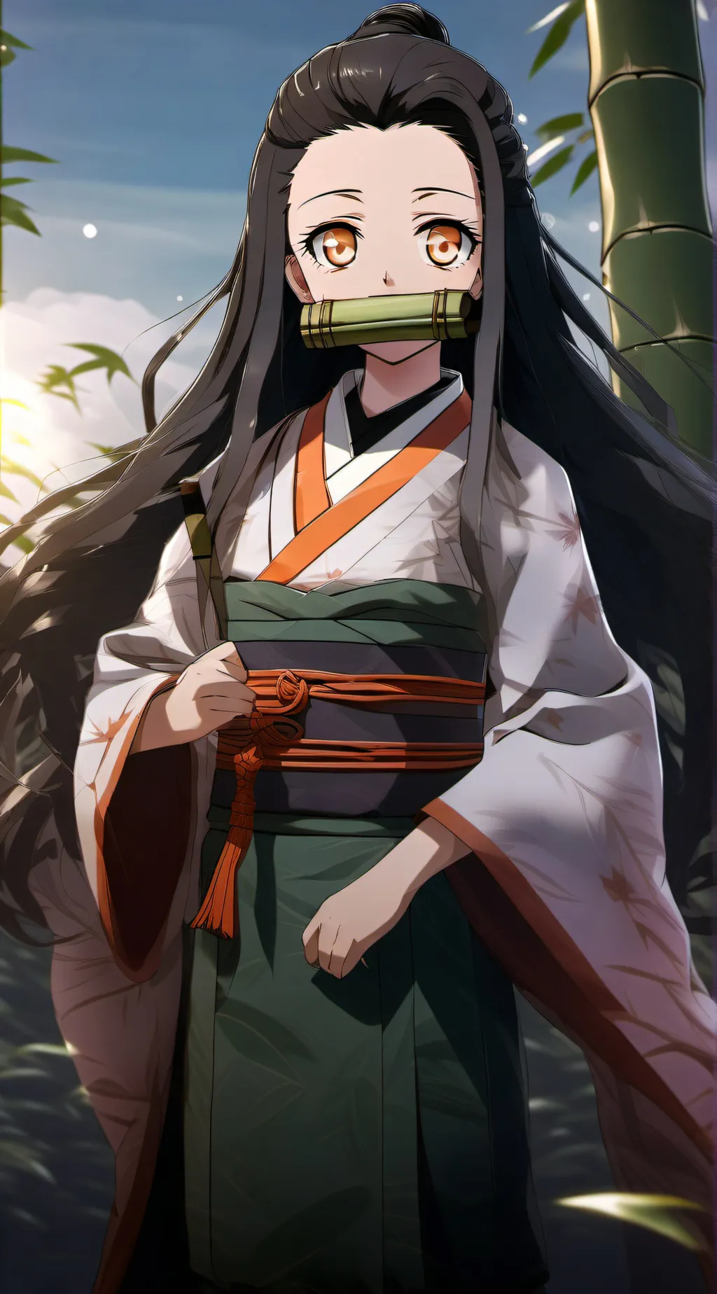 ai character: Nezuko (remake) background