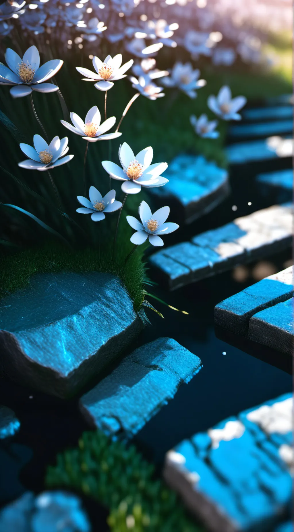 ai character: GO TOUCH GRASS background