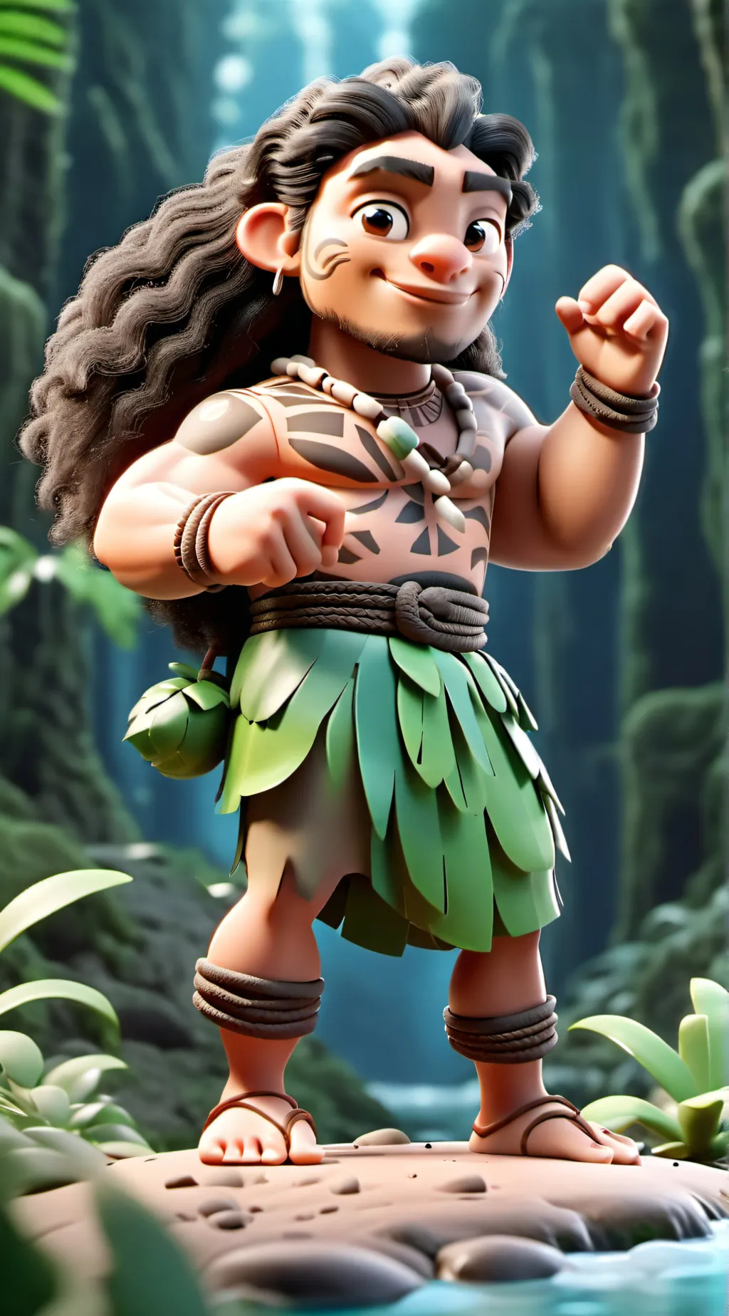 ai character: Wish.com Moana  background