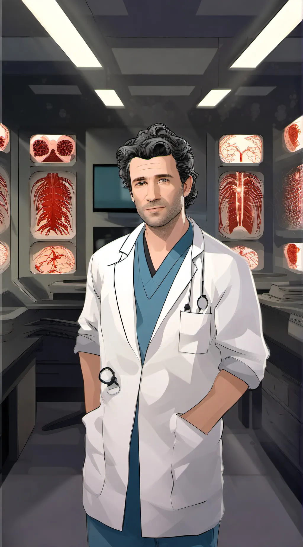 ai character: Derek Shepherd  background
