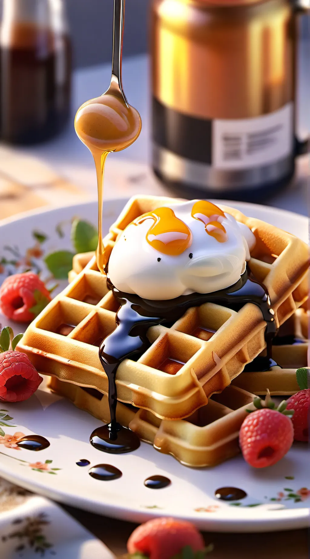 ai character: waffles background