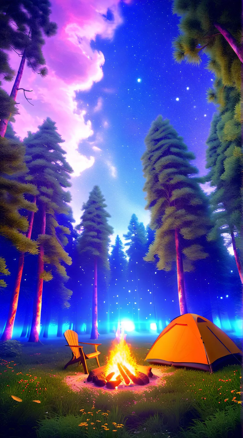 ai character: Camping with MHA!! background