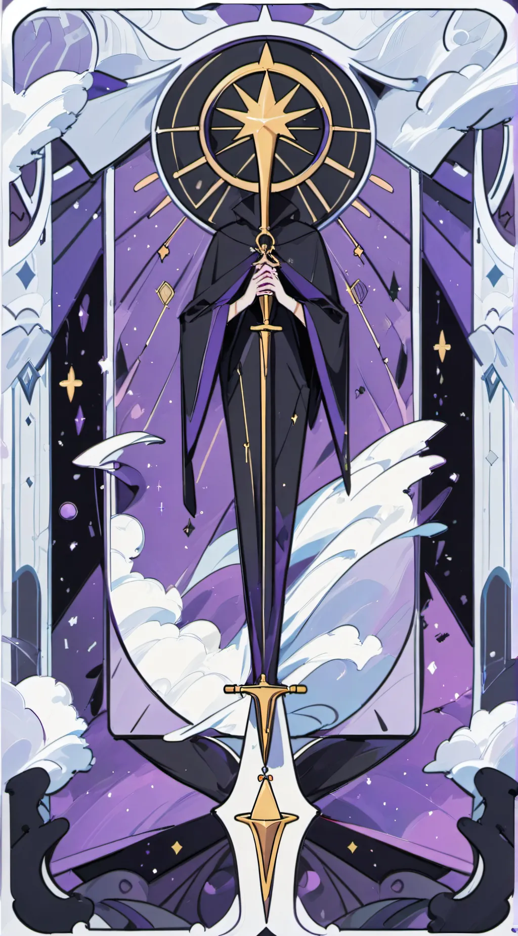 ai character: The celestial void background