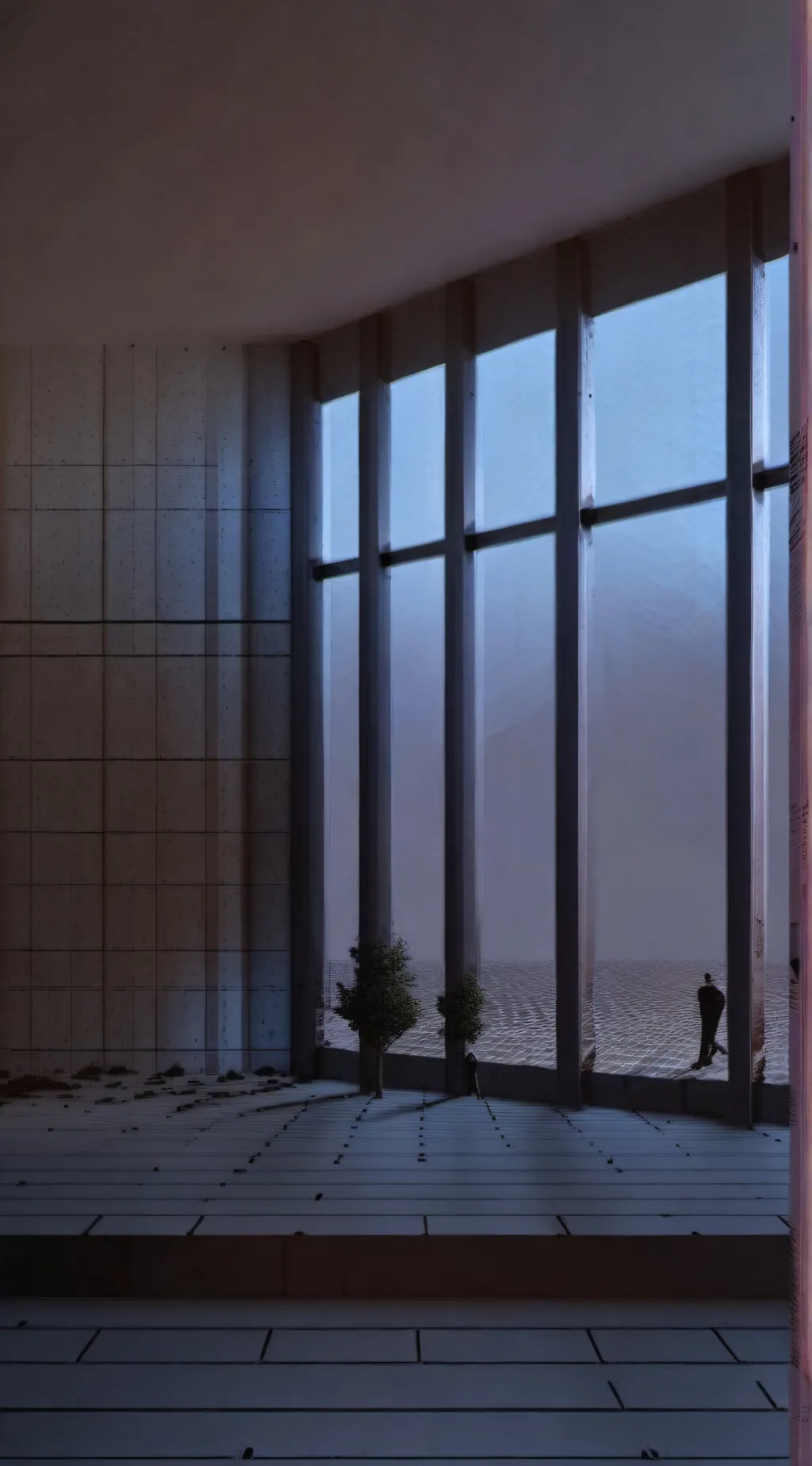 ai character: abandoned school background