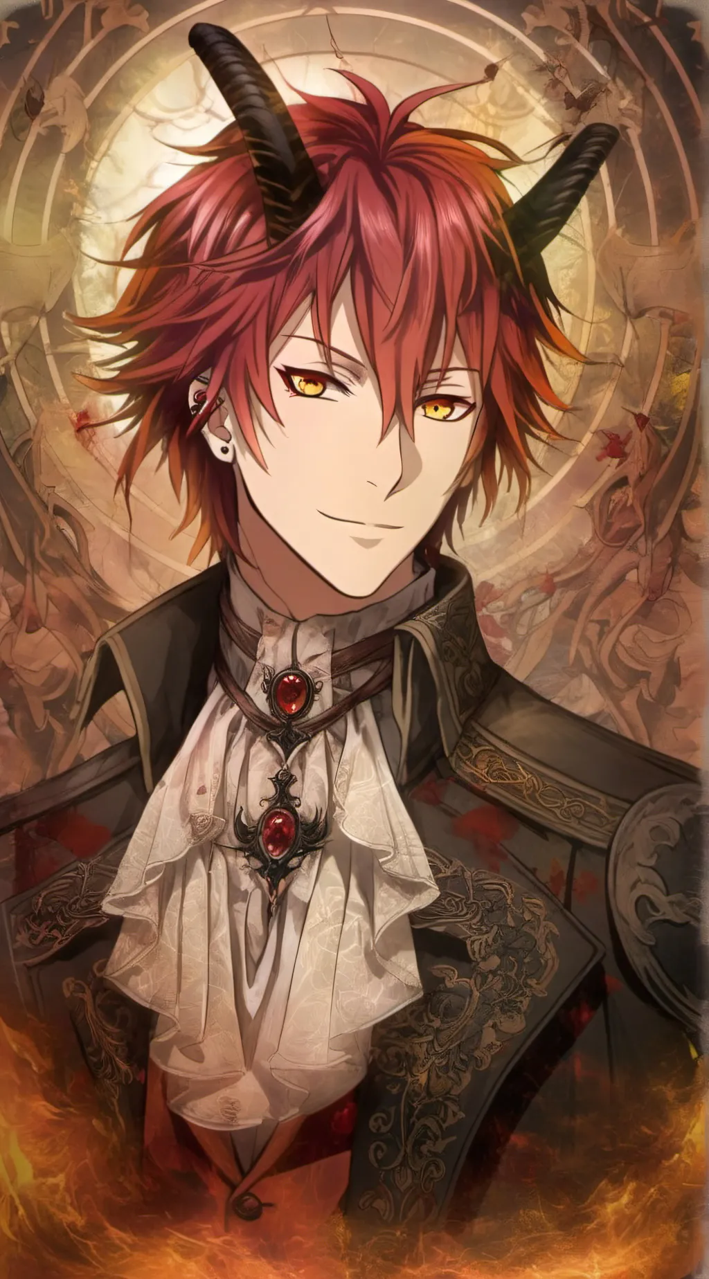 ai character: Benimaru  background