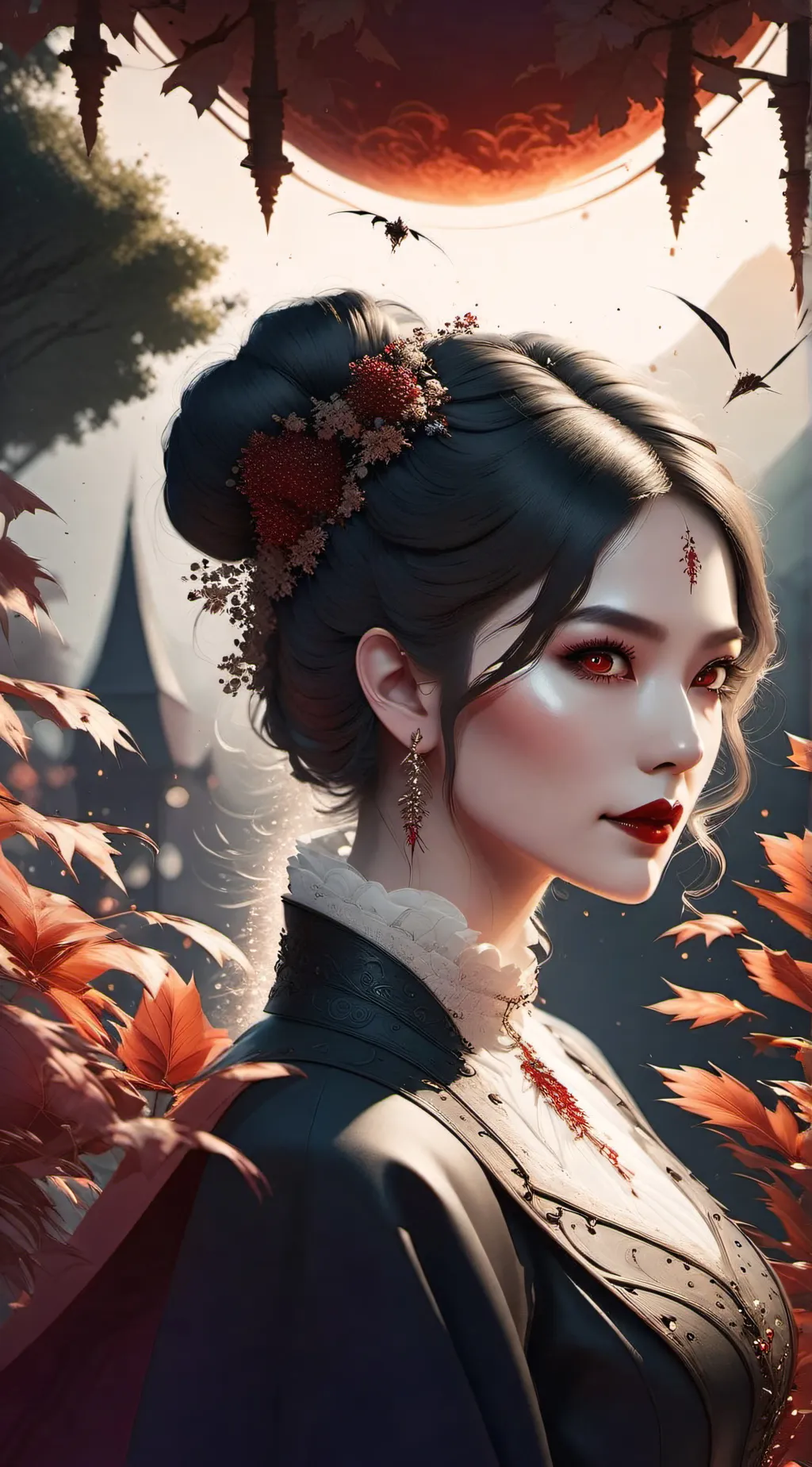 ai character: vampire bun background