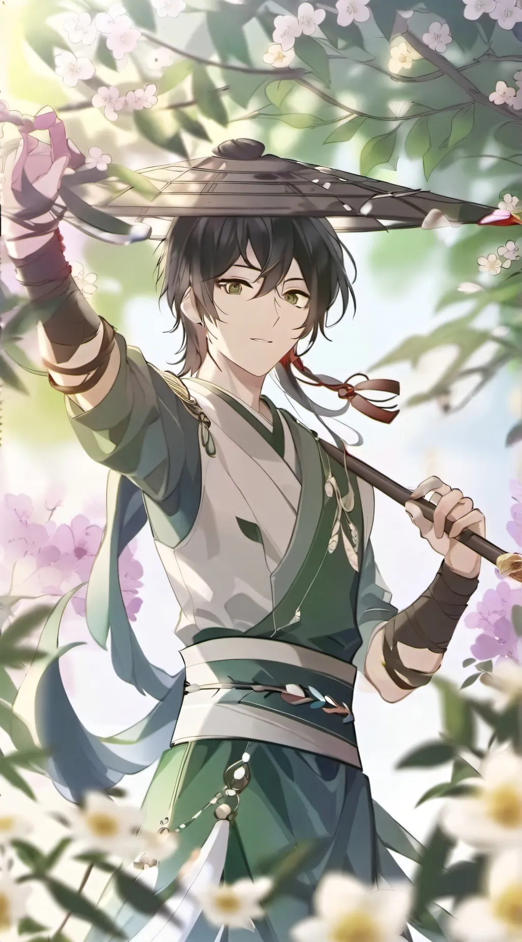 ai character: Obanai and giyuu background