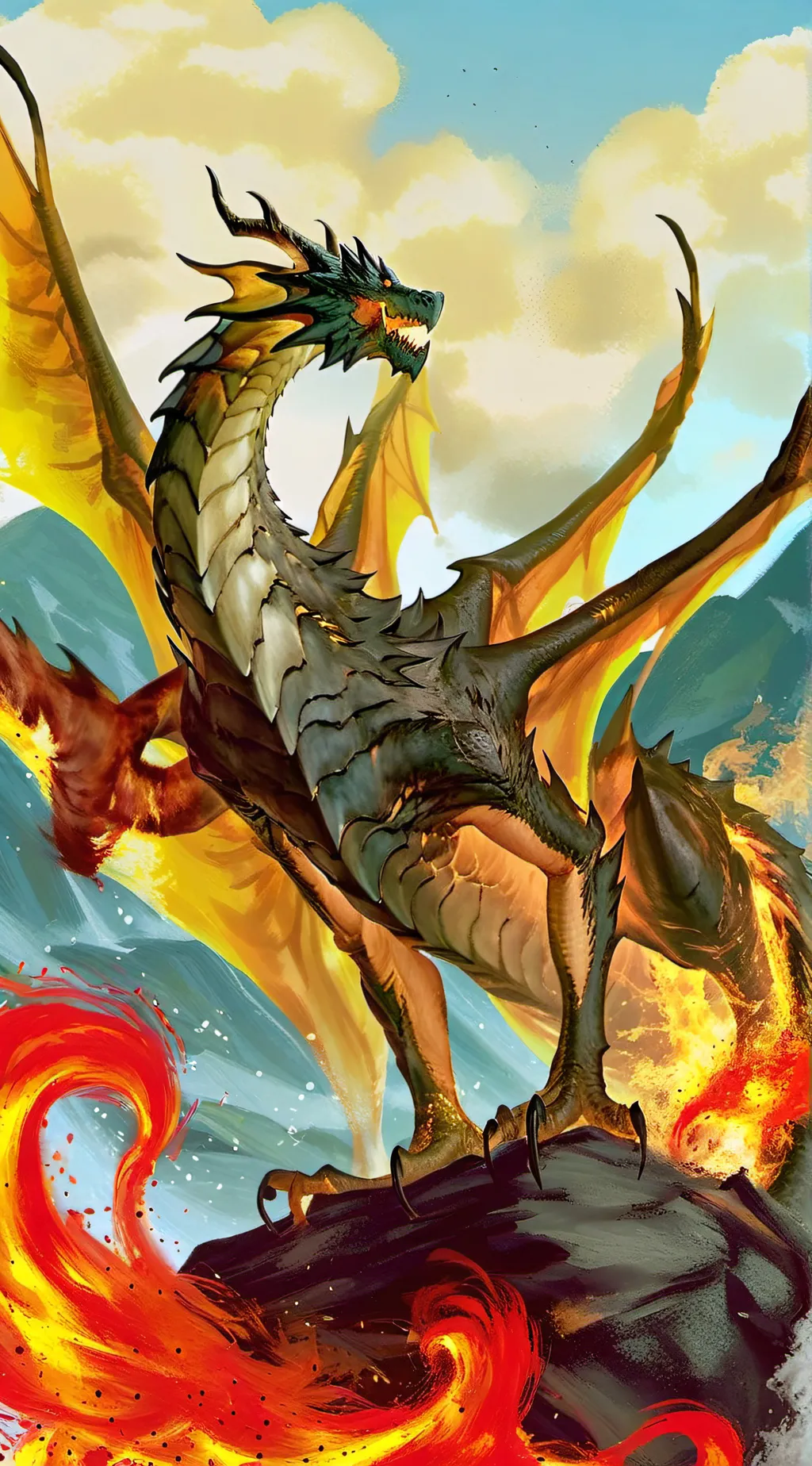 ai character: flare background