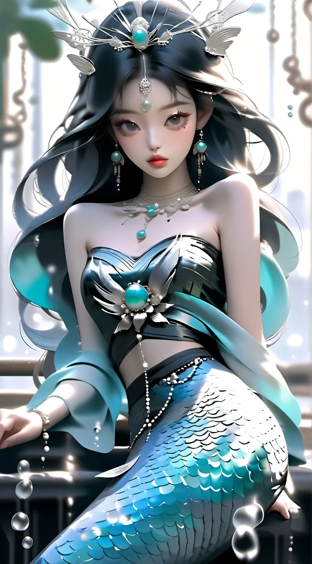 ai character: |~🌊nia🌊~| background