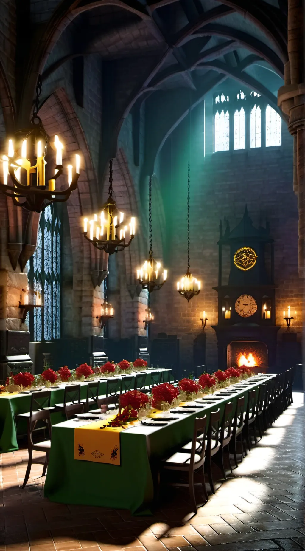 ai character: hogwarts concret background