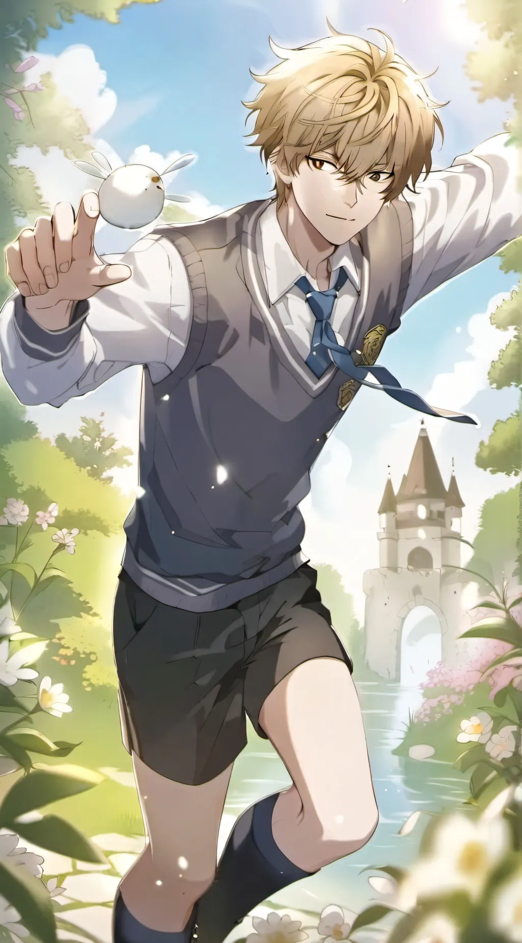 ai character: Boy  background