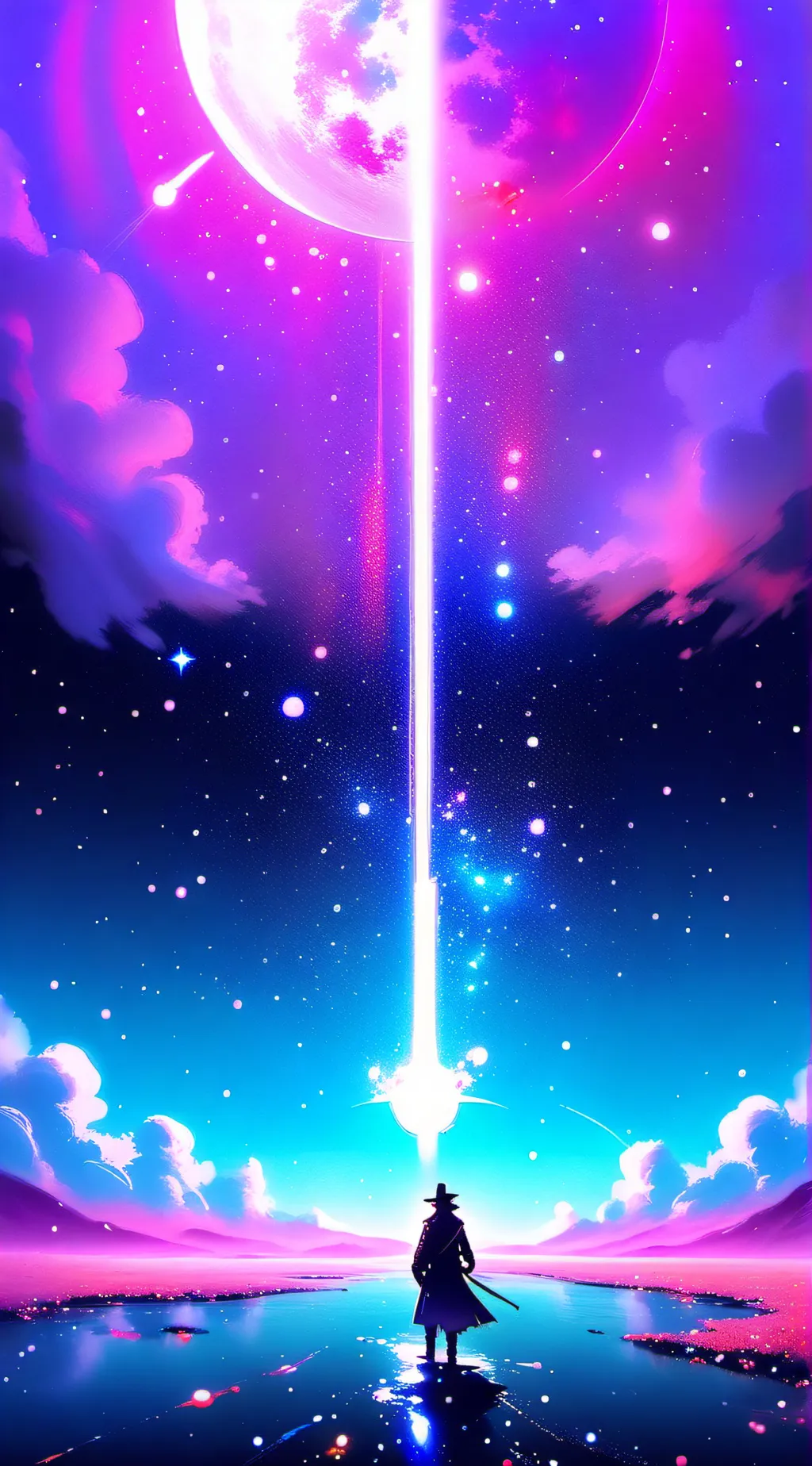 ai character: Galaxy  background