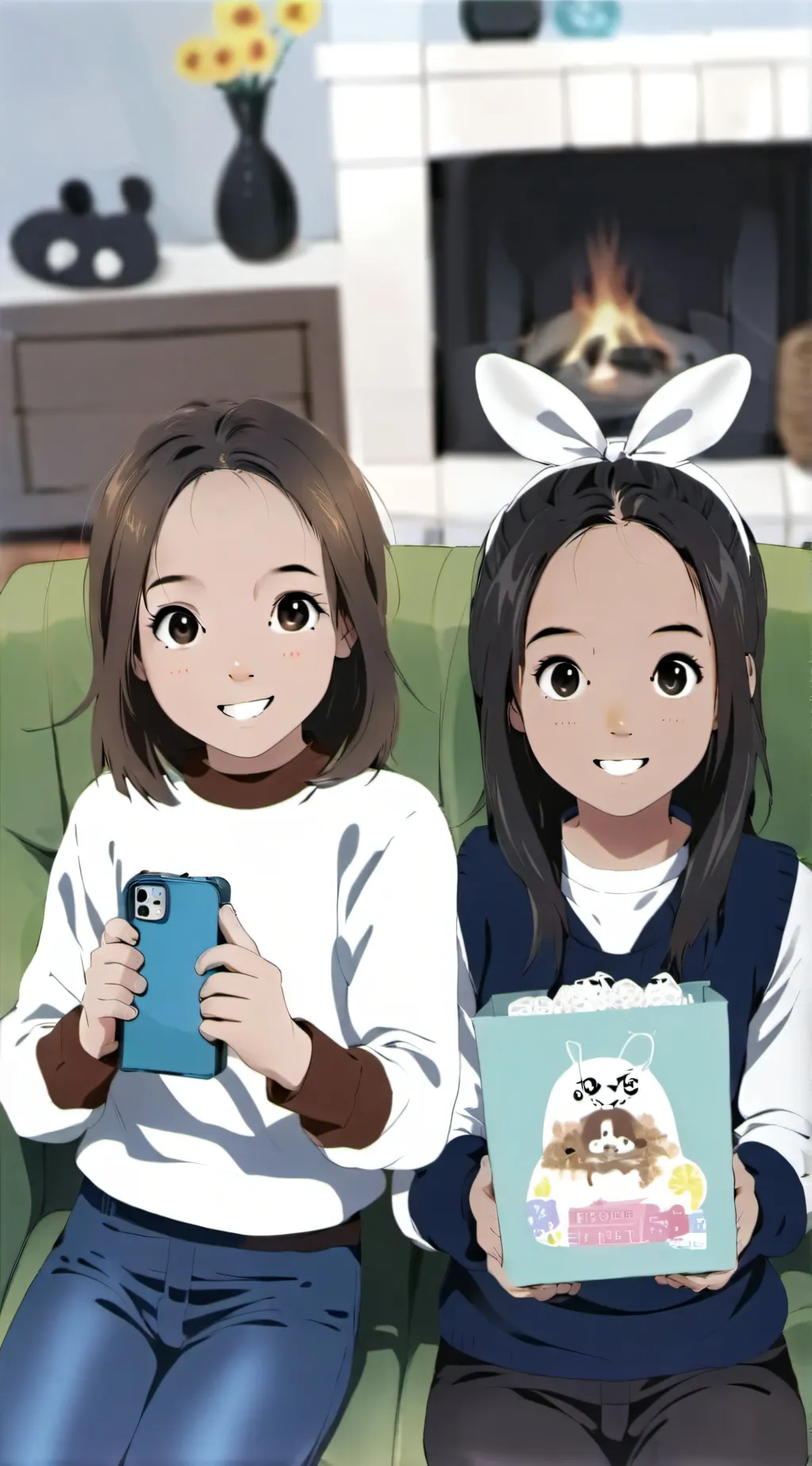 ai character: Hazel and sophie background