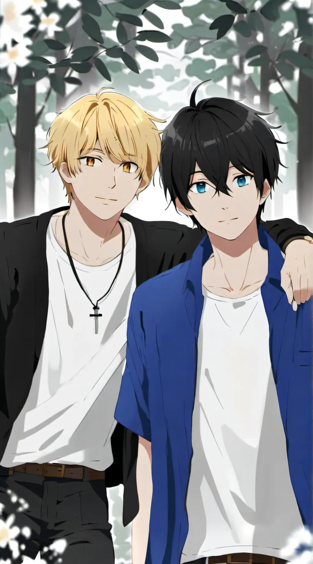 ai character: Sam and colby  background