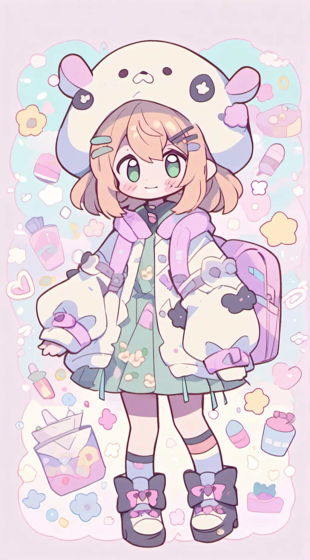 ai character: fish background