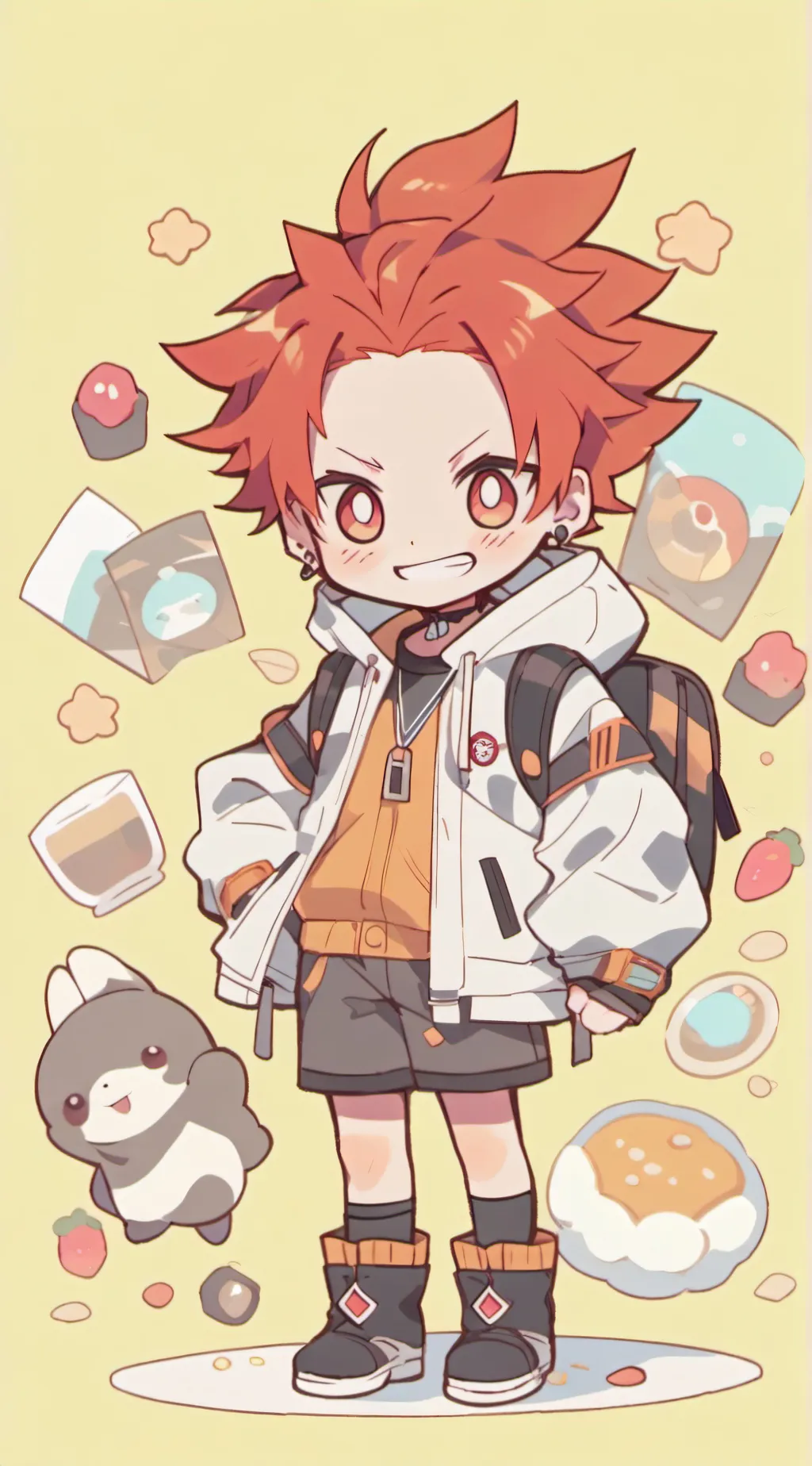 ai character: Eijiro kirishima  background