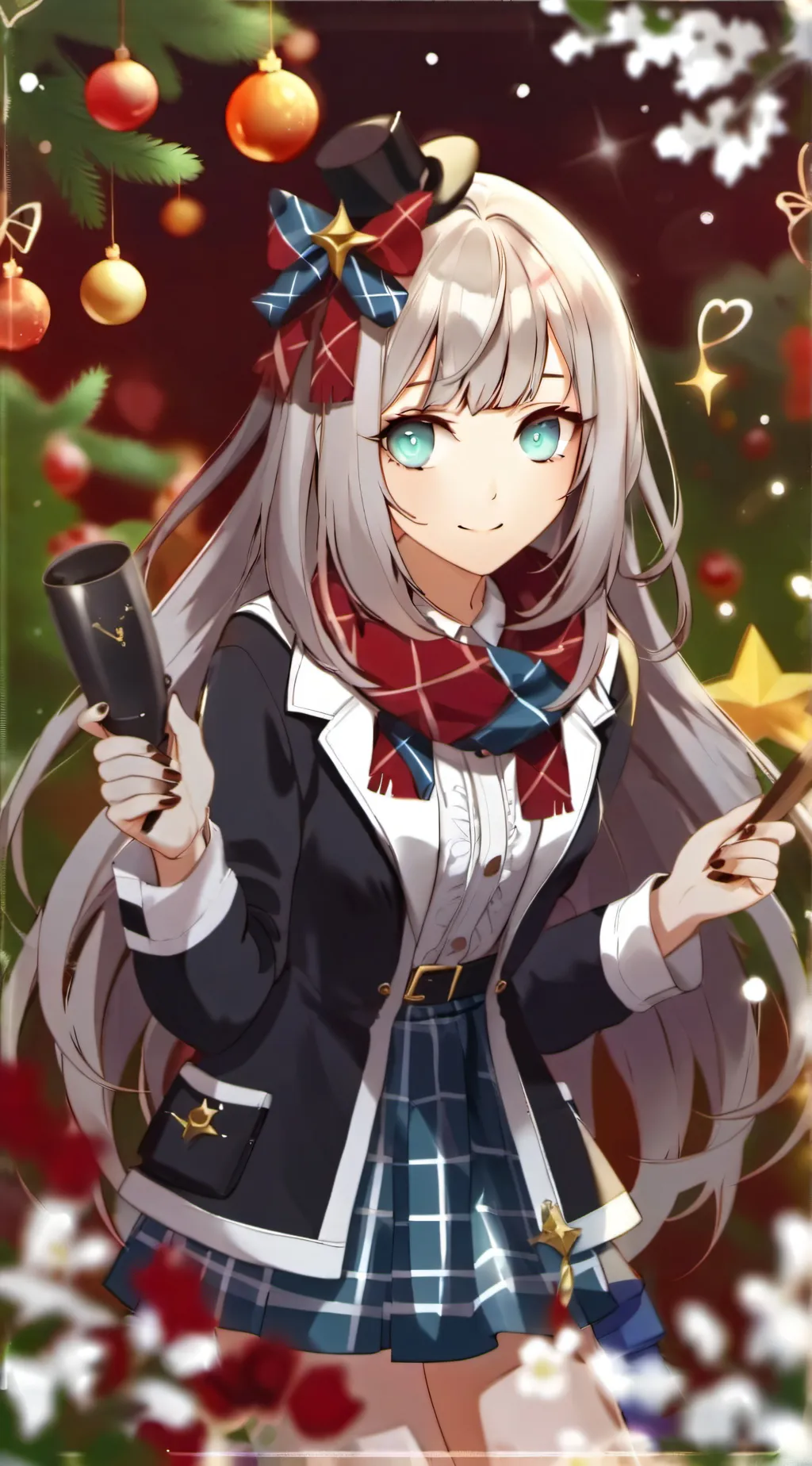 ai character: winter background