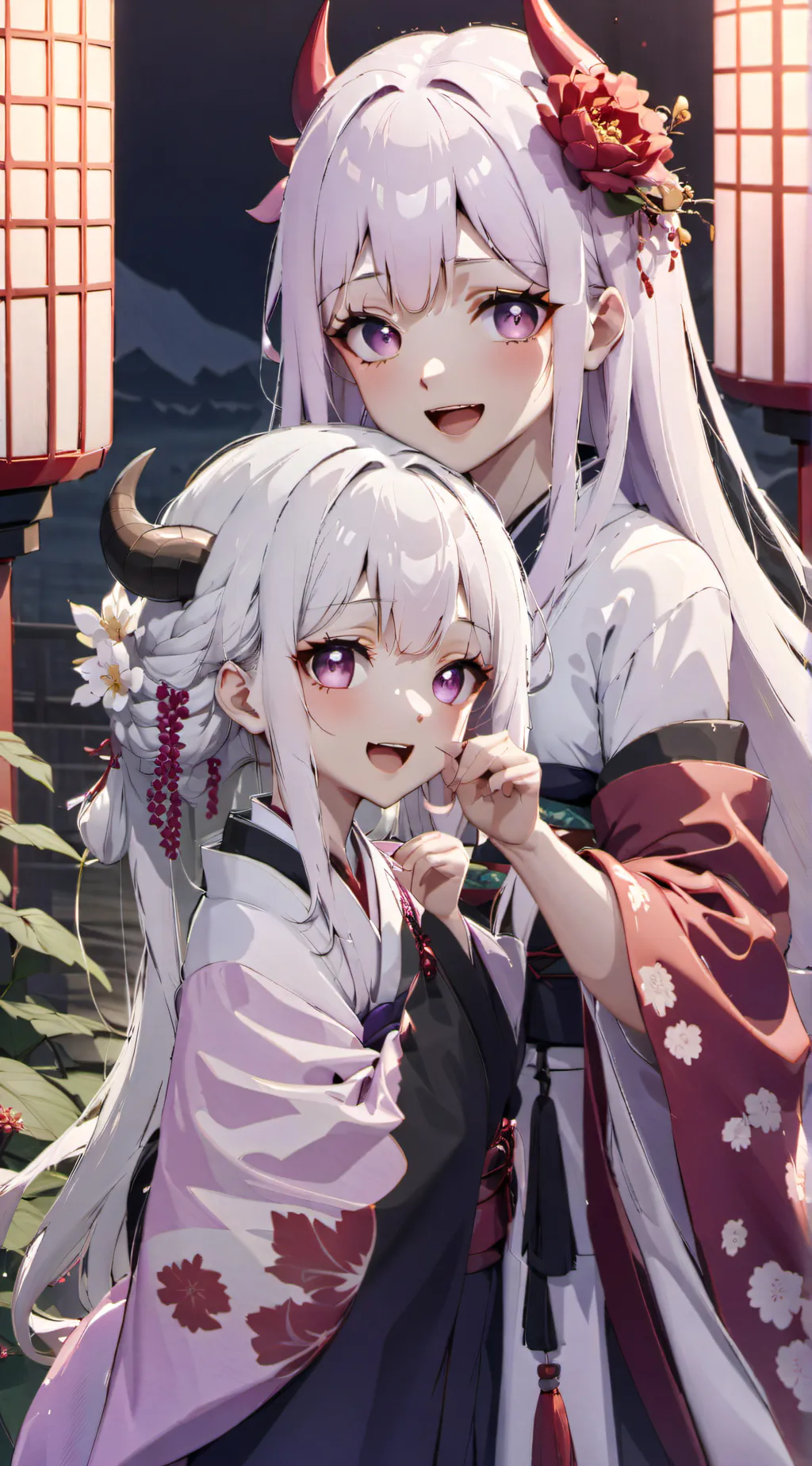 ai character: Hinata and Ruby  background