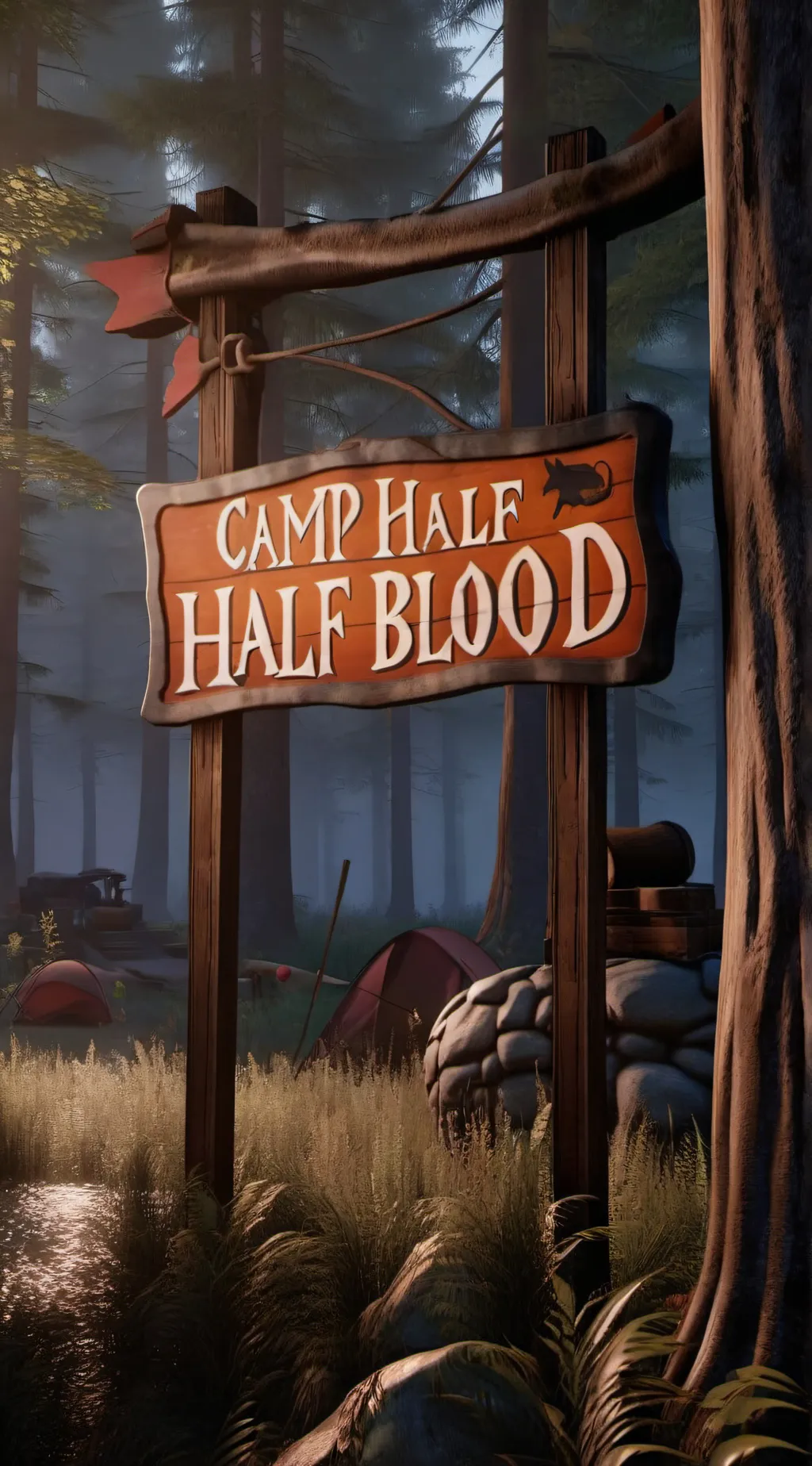 ai character: Camp half blood background