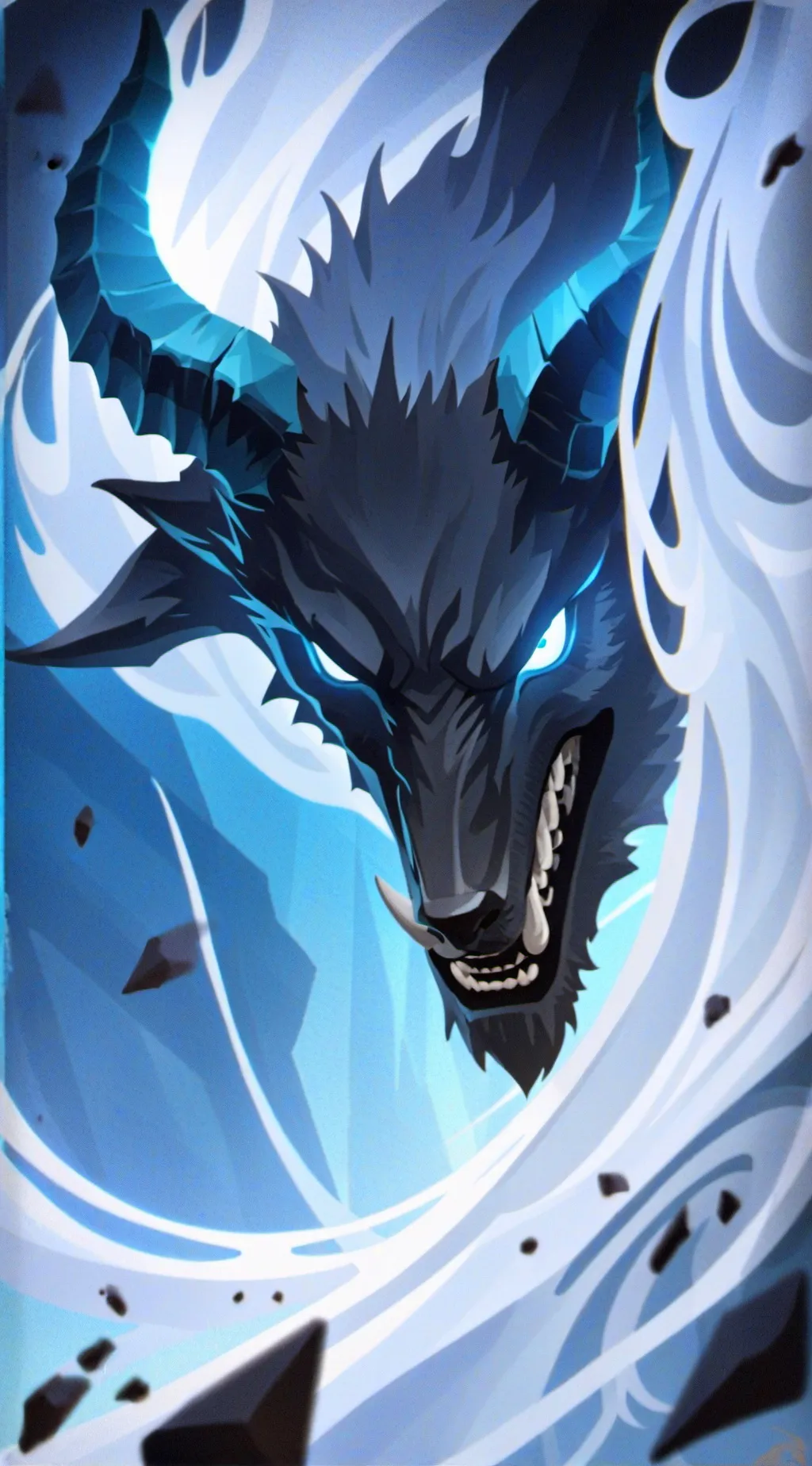 ai character: Eis Drache🐉❄️ background