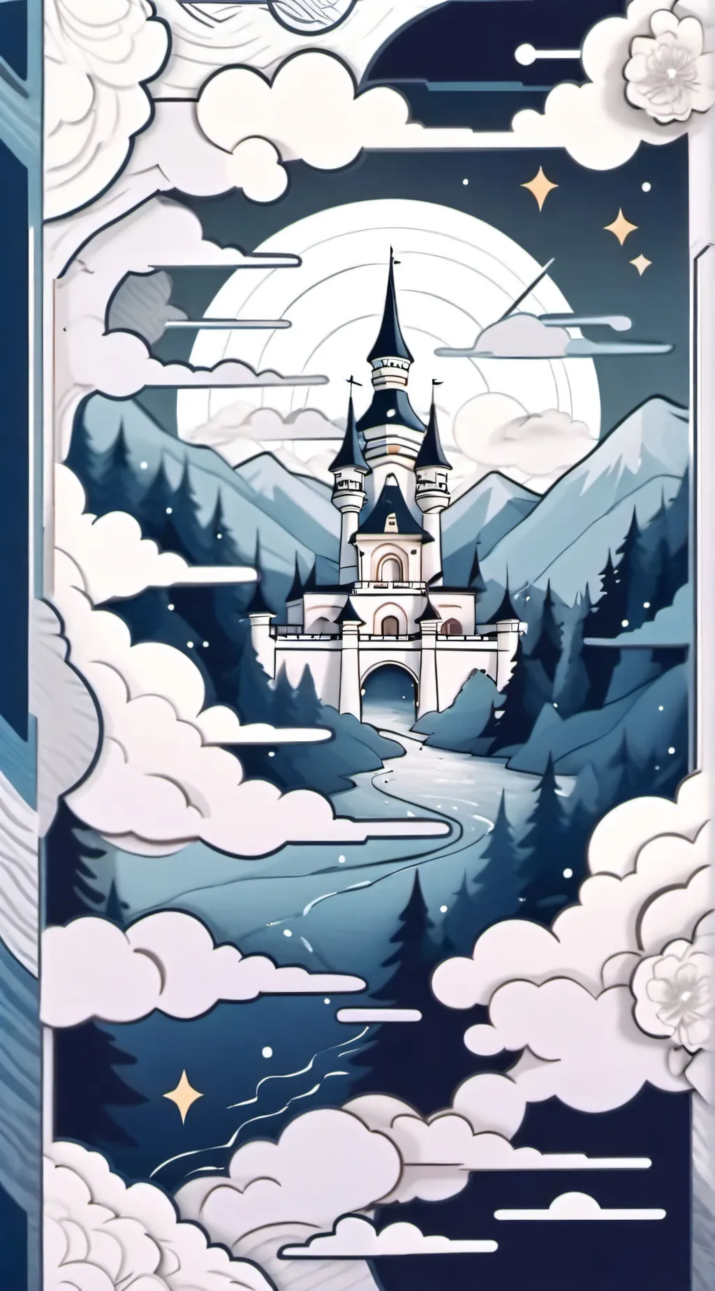 ai character: 🌙castle of night🌙 background