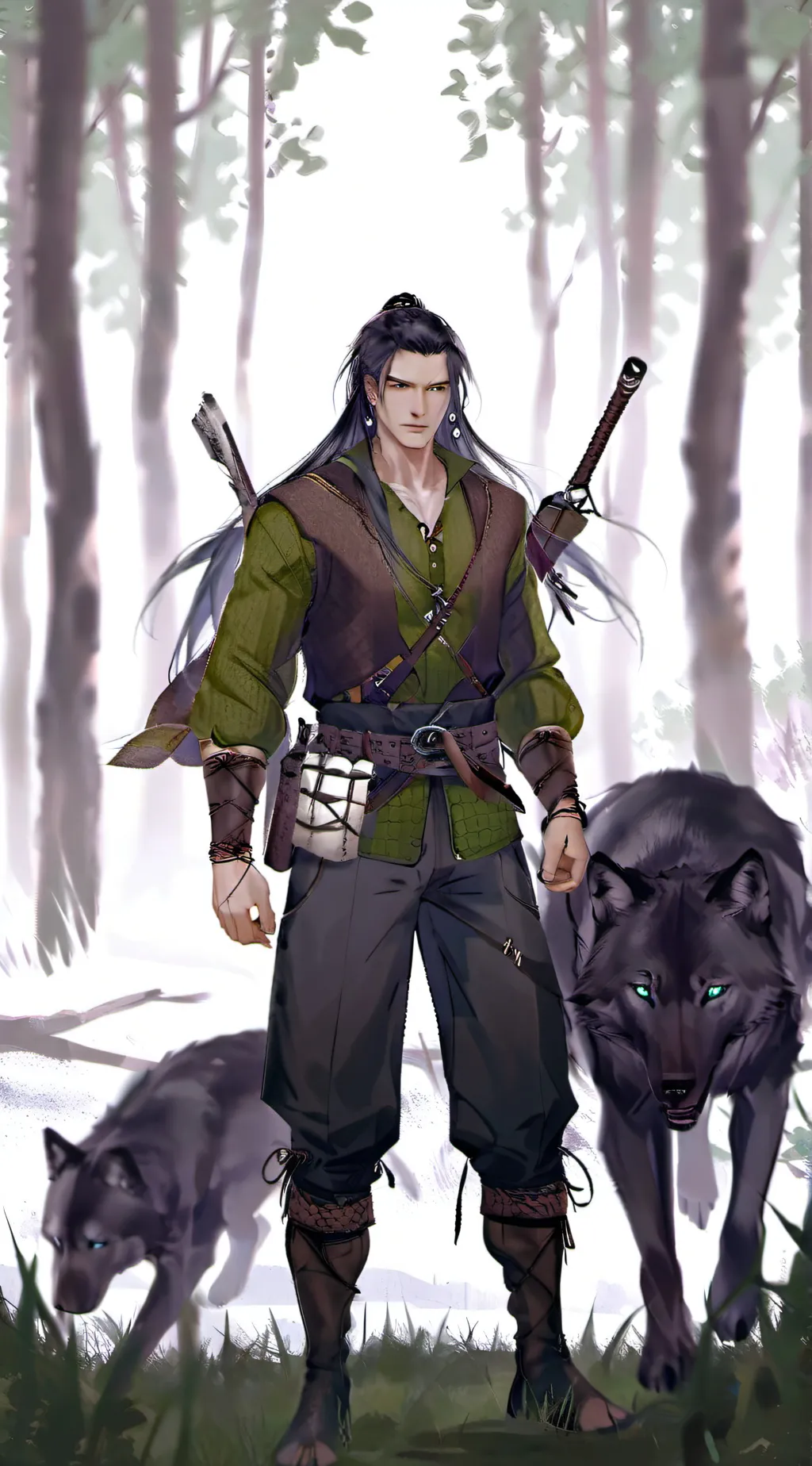 ai character: black background