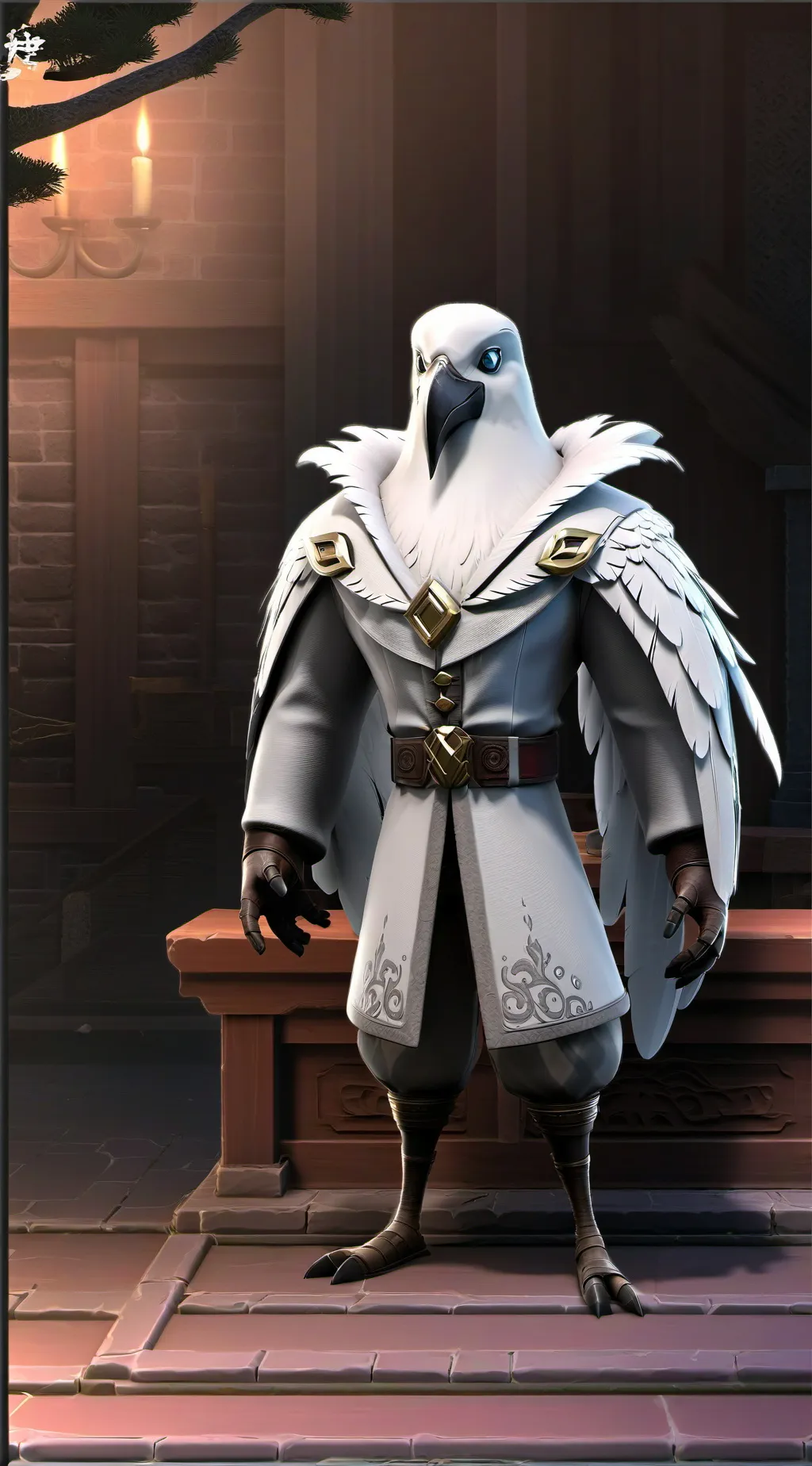 ai character: Opium bird aka erosion bird background