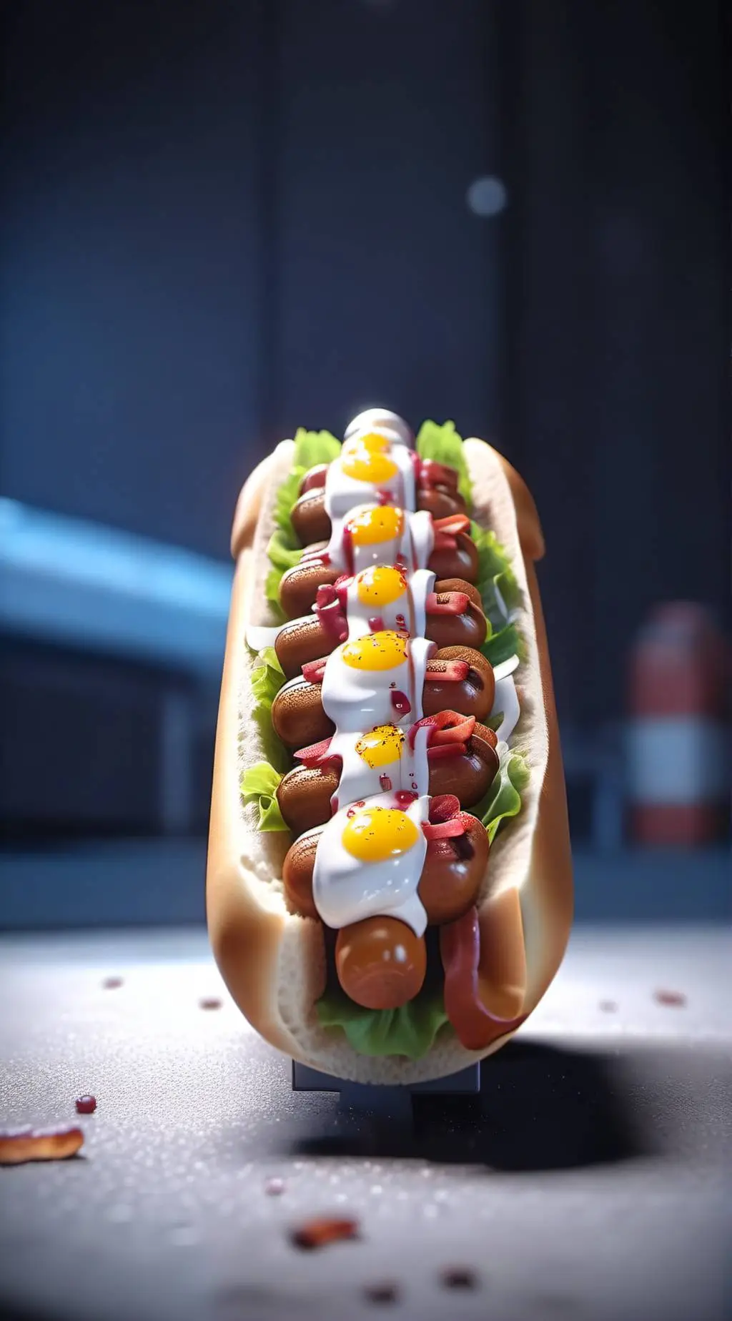 ai character: your Hotdog background