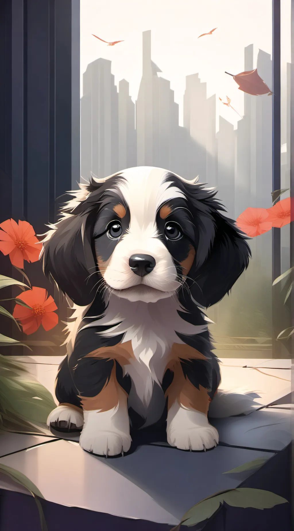 ai character: cupcake background