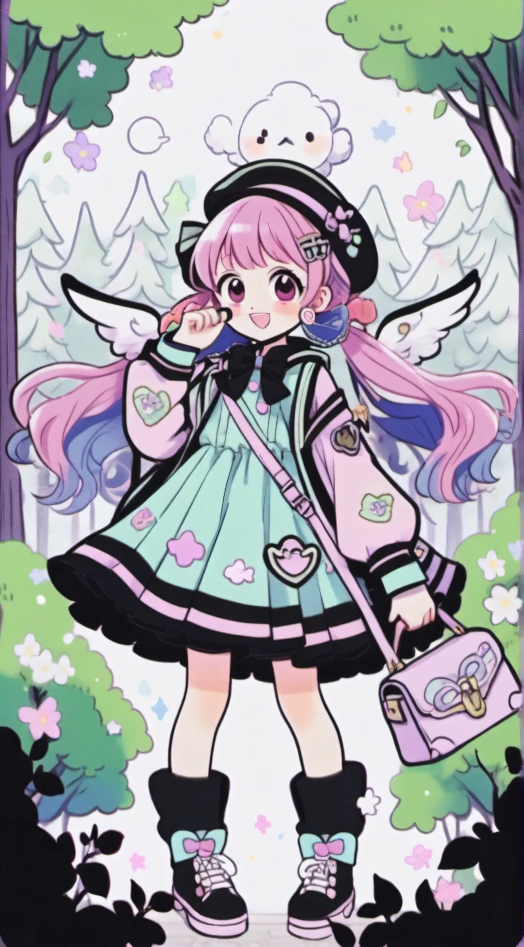 ai character: Catch! Teenieping background