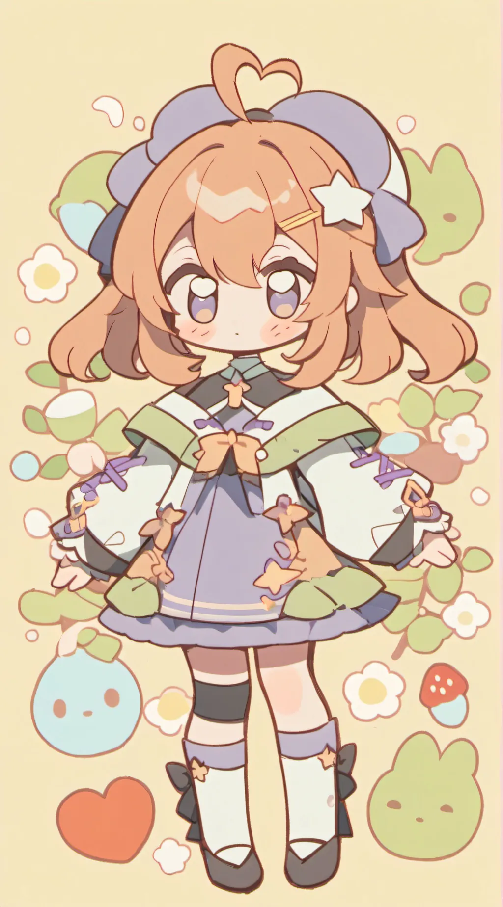 ai character: cute grill background