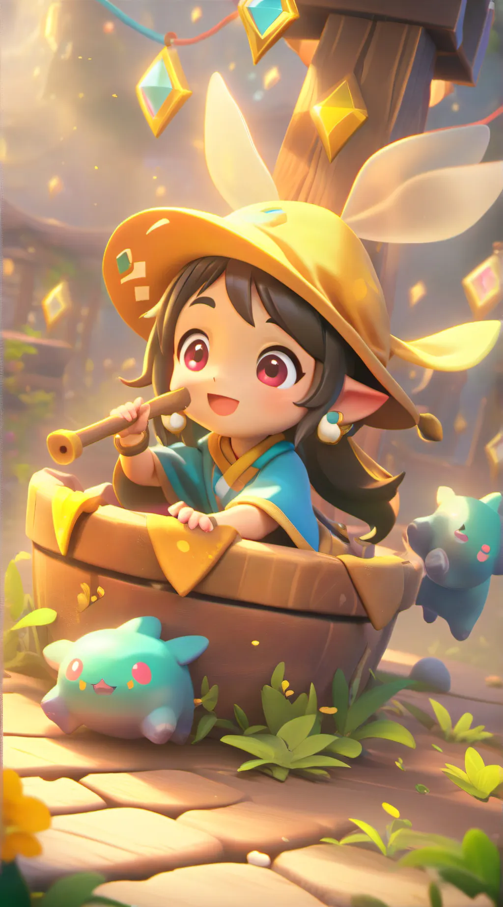 ai character: Angle dust background