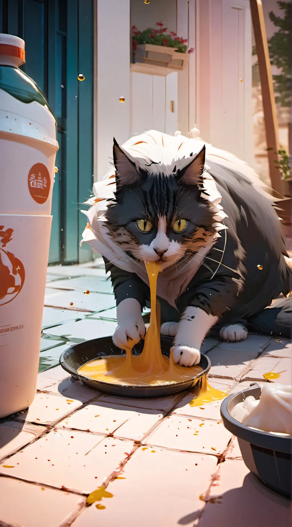 ai character: soup background