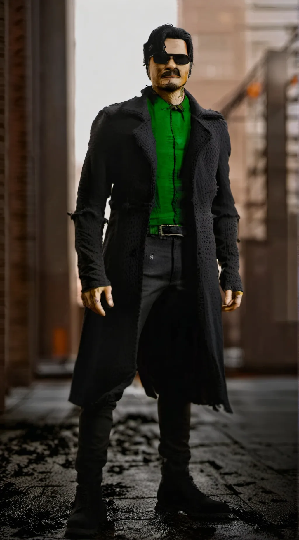 ai character: limbless guy background