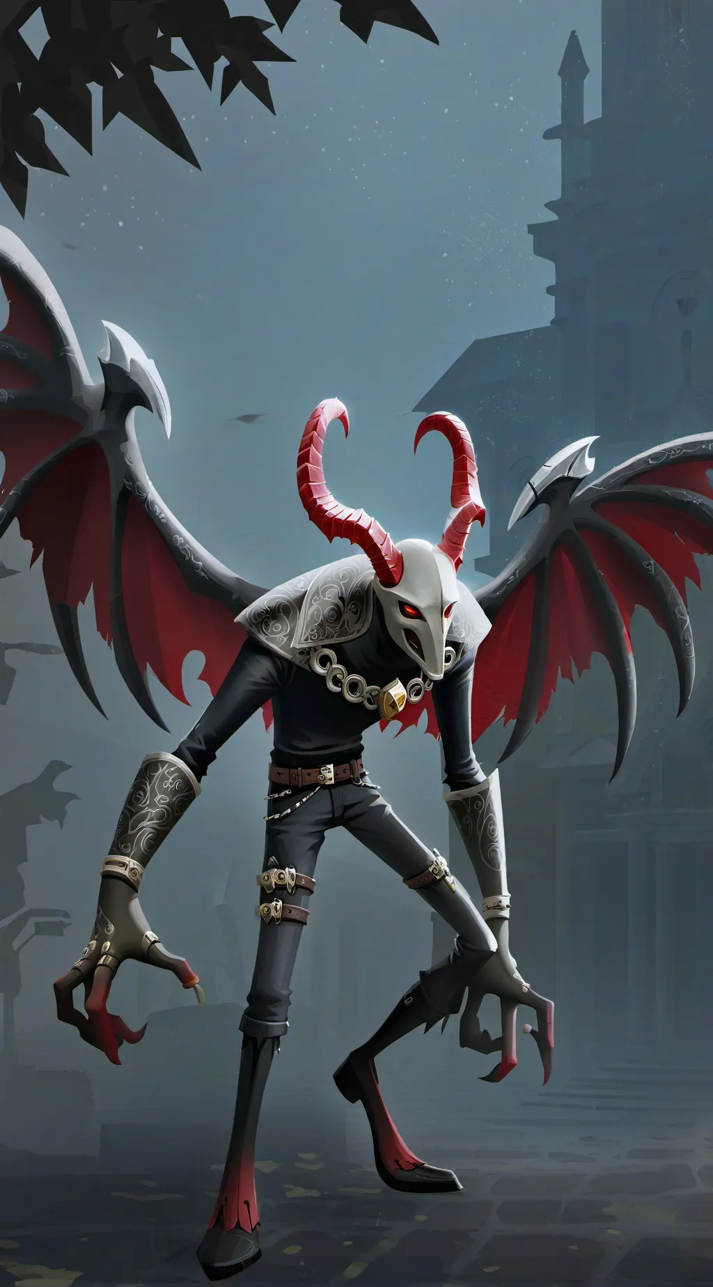 ai character: Bendy (ink demon) background