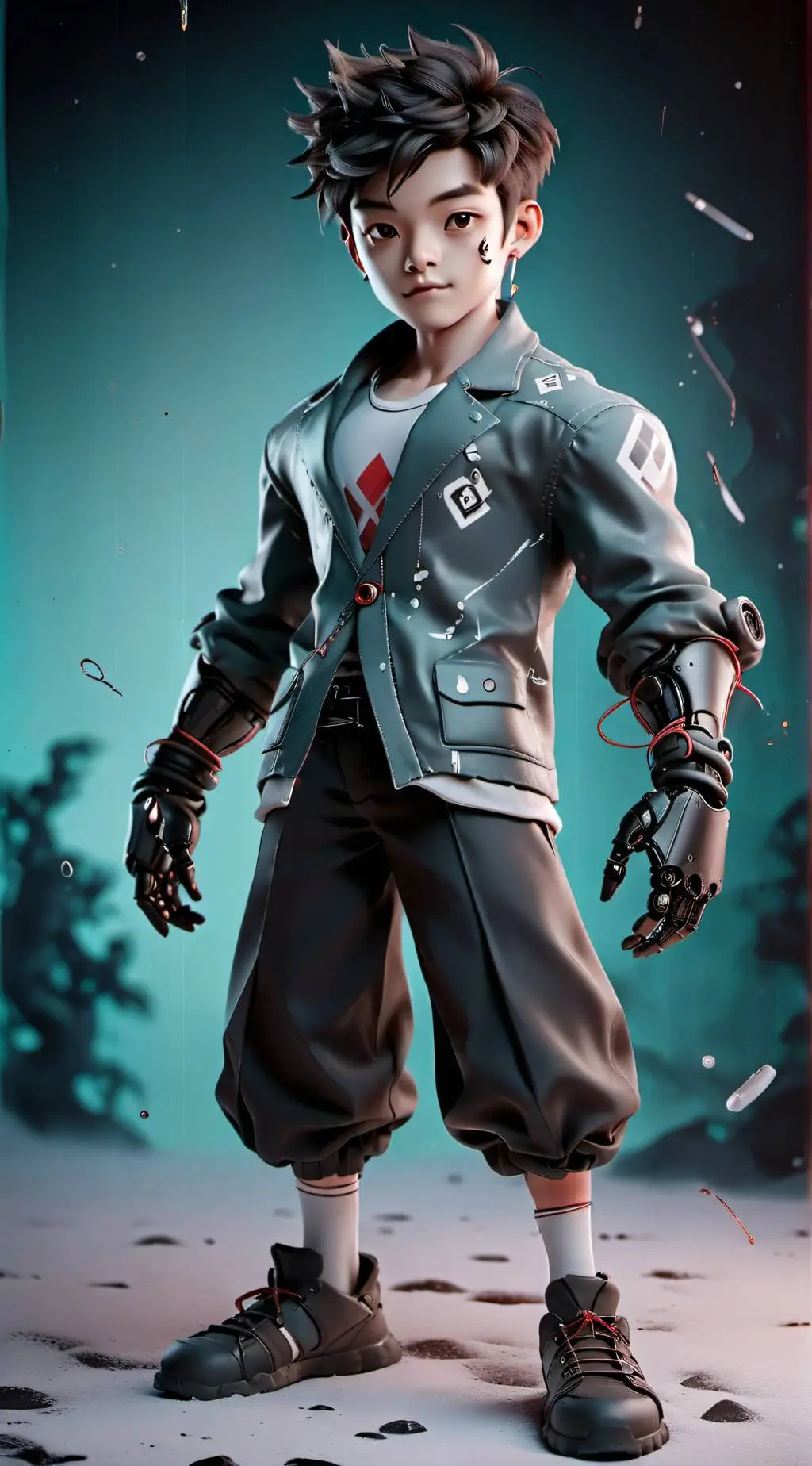 ai character: Robot Boy background