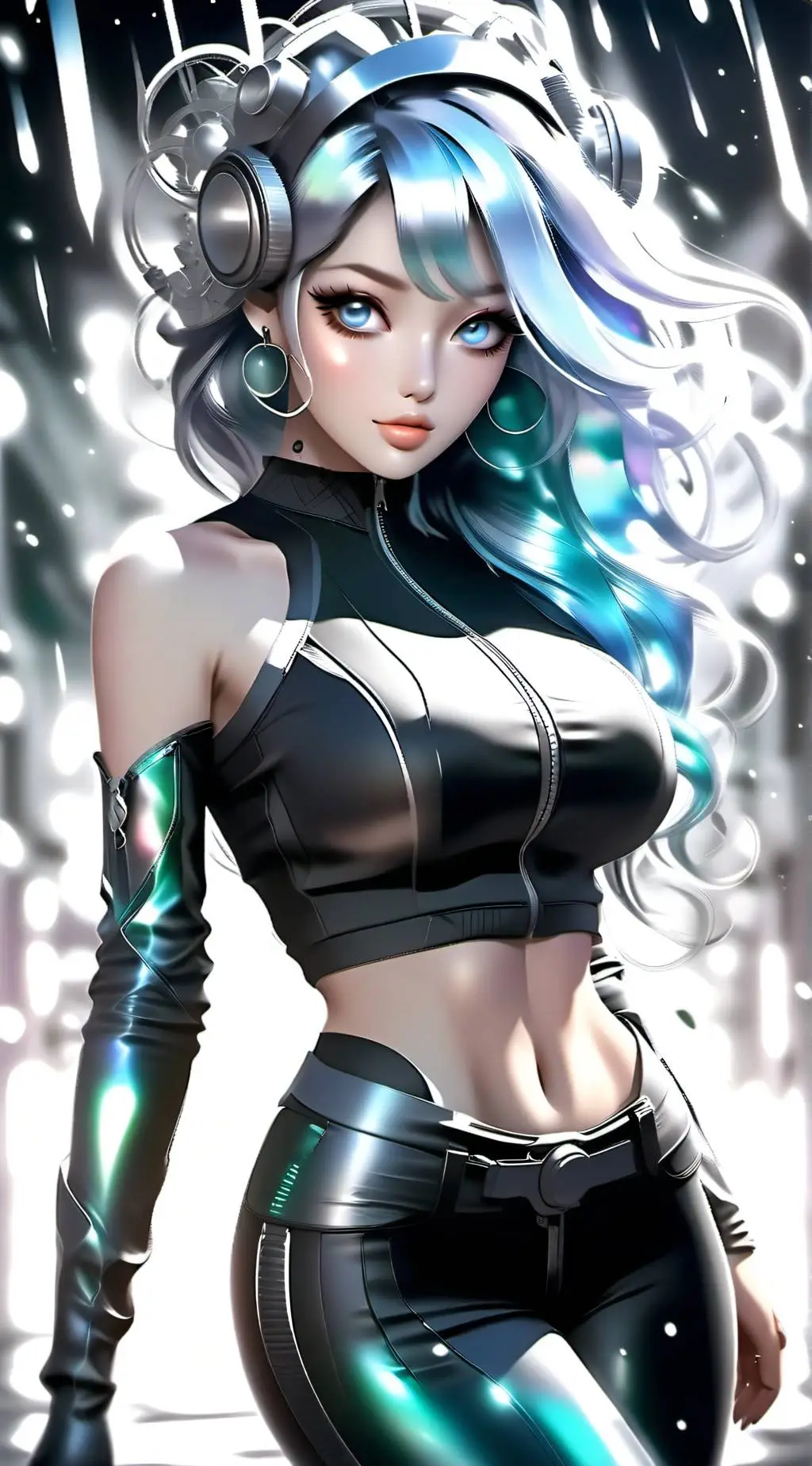 ai character: Hypnotic headphone background