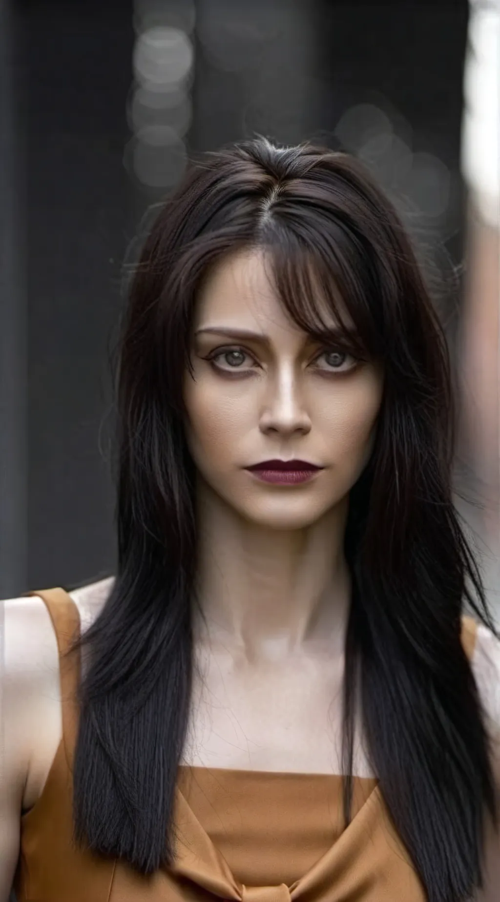 ai character: Slit mouth women background