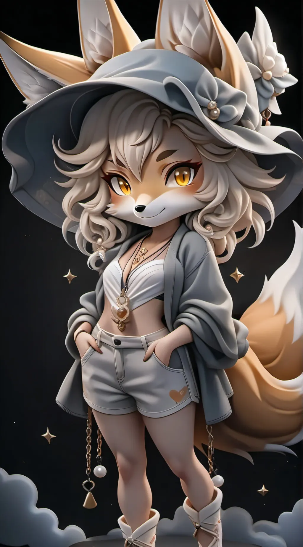 ai character: meadow background